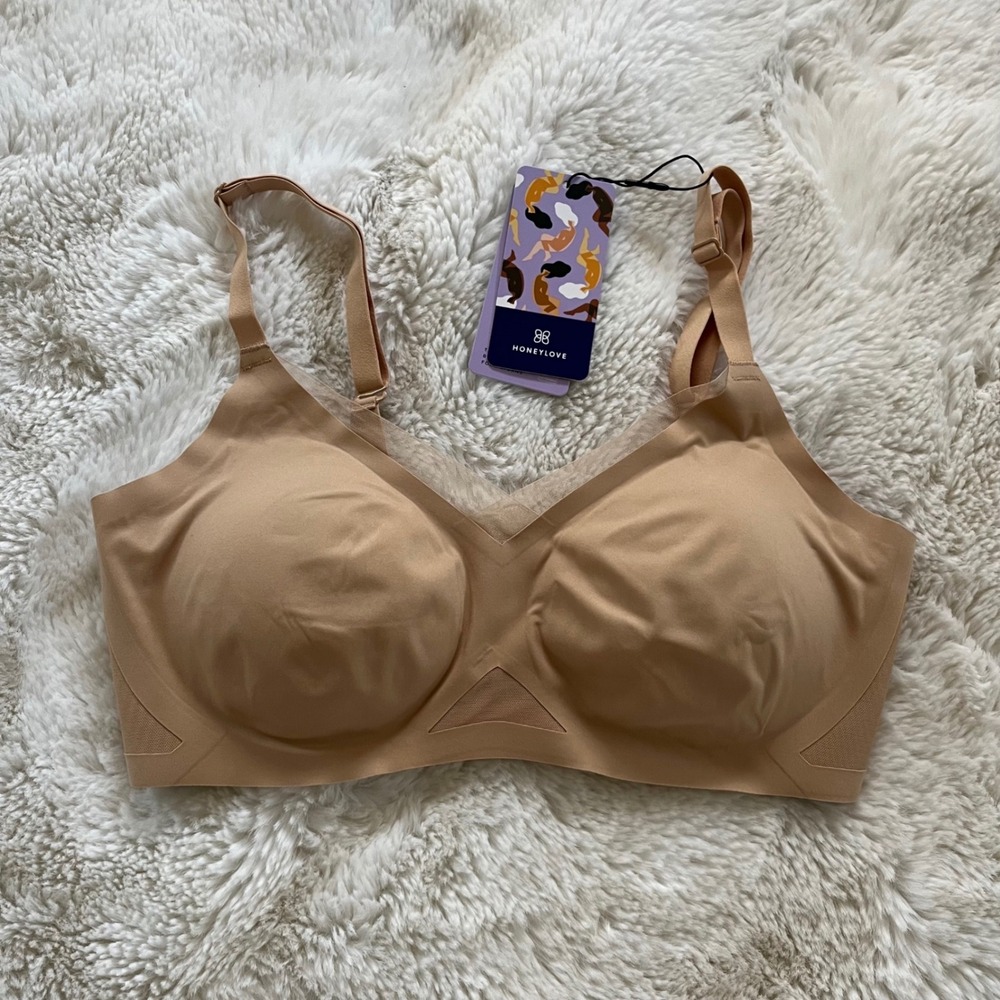 Honeylove Bra Crossover Bra Womens Nude L